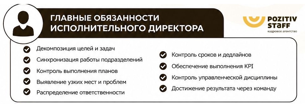 что делает исполнительный директор