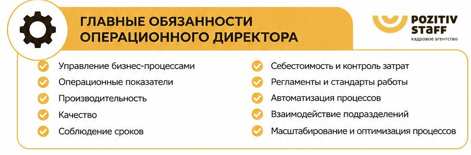 что делает операционный директор