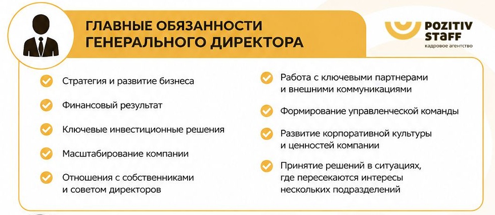 что делает генеральный директор